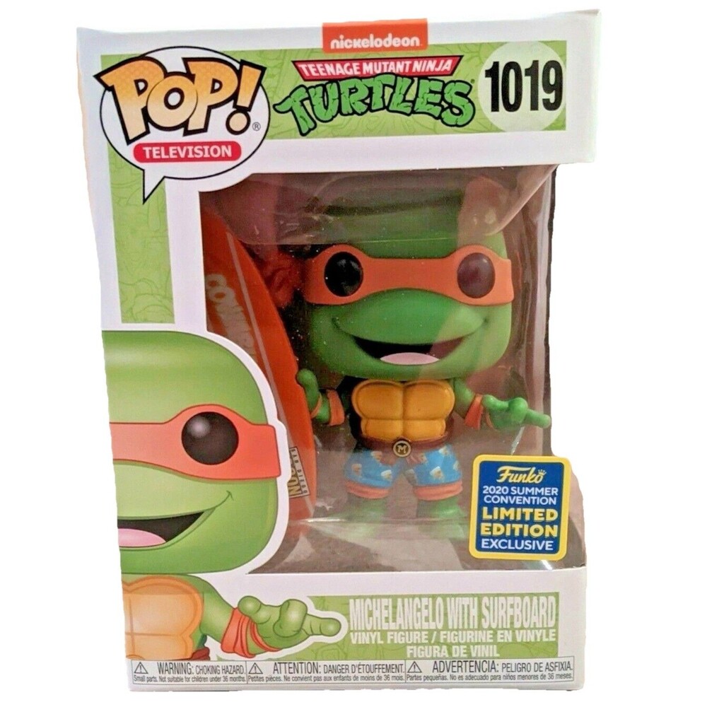 Funko Michelangelo With Surfboard Pop SDCC Exclusive TMNT Rare Official Sticker